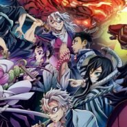 Affiche de Demon Slayer avec personnages principaux
