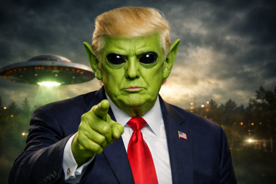 Donald Trump en train de parler sur un podium.