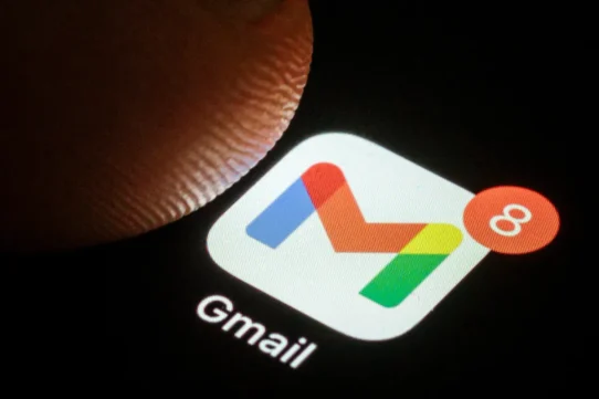 Interface utilisateur de la messagerie Gmail sur ordinateur