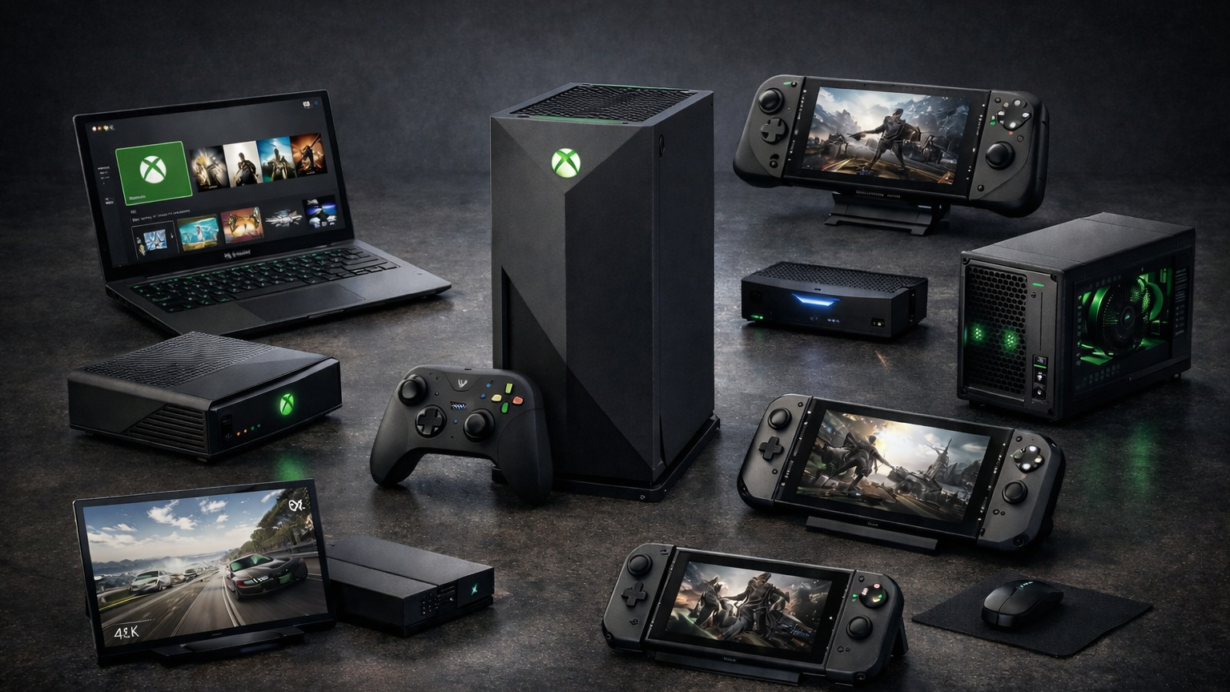 Concept de la future console Xbox avec un design épuré et moderne