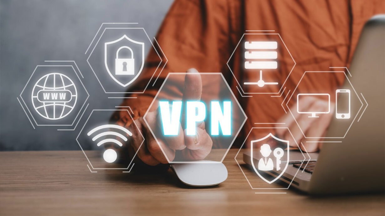 Illustration d'un VPN protégeant la sécurité en ligne