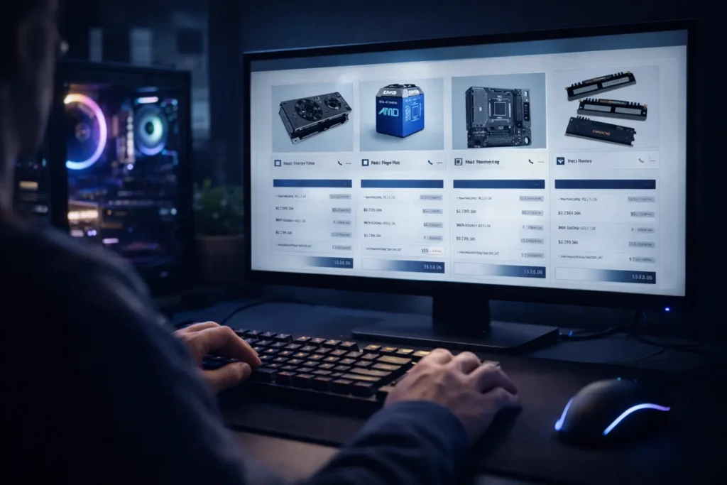 comparaison de composants gaming