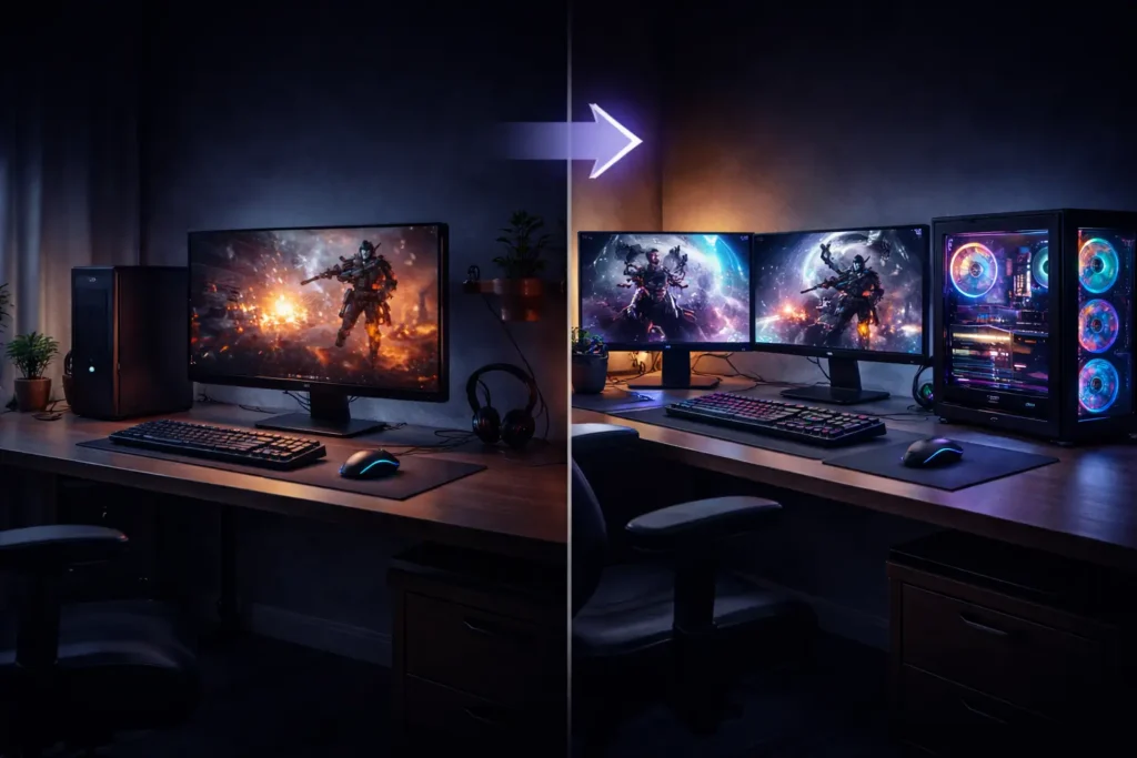 evolution d'un setup de gaming