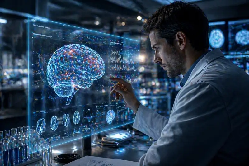 Analyse de l'activité cérébrale avec une interface technologique avancée