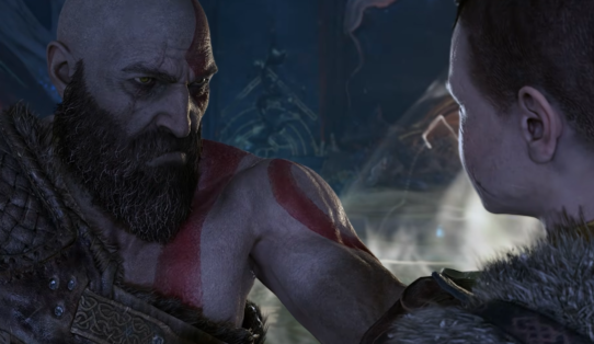 Kratos dans le trailer du jeu vidéo God of War en 2021.