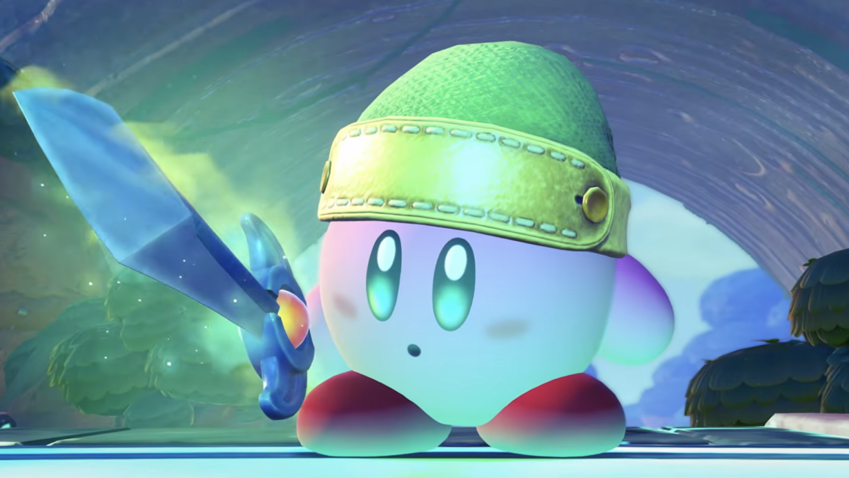 Kirby prend l'apparence de Link dans Kirby and the World Beyond. ©Nintendo