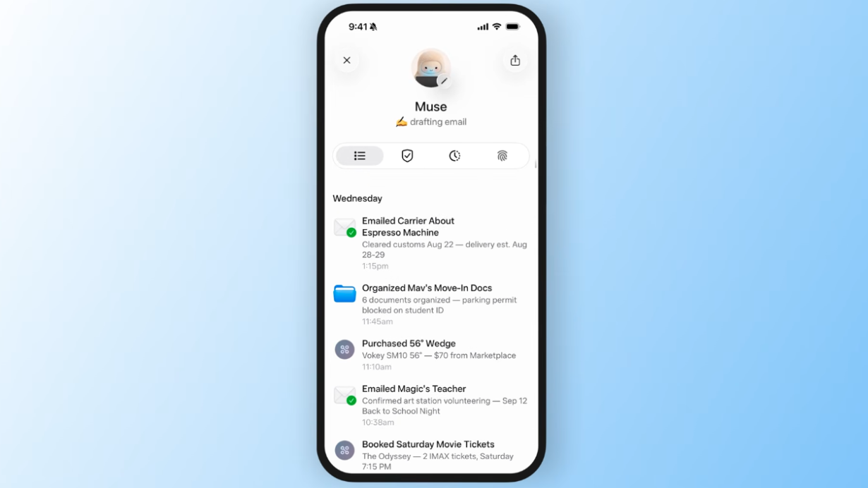 L'interface de Muse AI sur mobile.