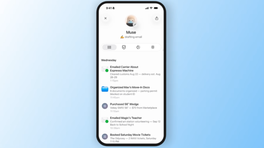 L'interface de Muse AI sur mobile.