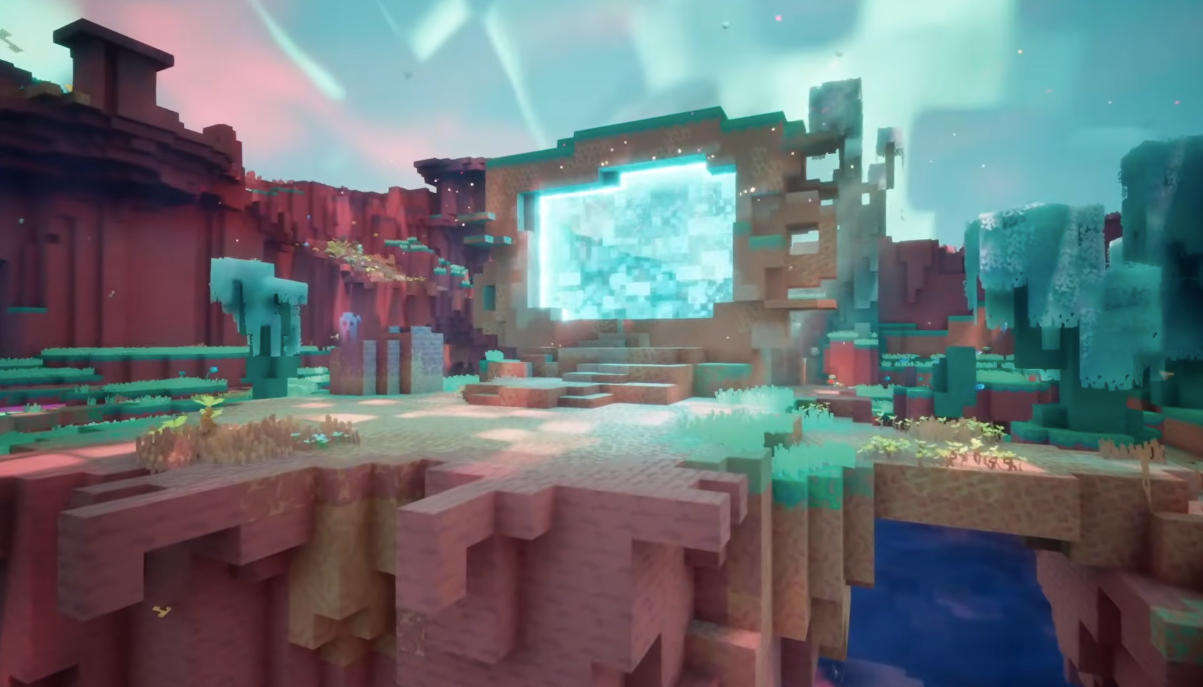 Un portail mystérieux menant vers la nouvelle dimension de Minecraft : The Sift.