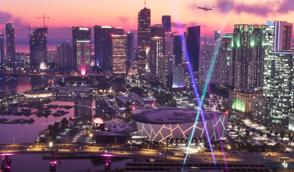 Image de la nouvelle version de Vice City dans GTA VI.