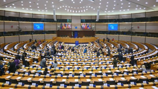 L'hémicycle du Parlement européen à Bruxelles.