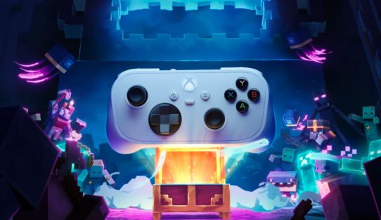 La manette Xbox Nano associée au jeu Minecraft Dungeons II.
