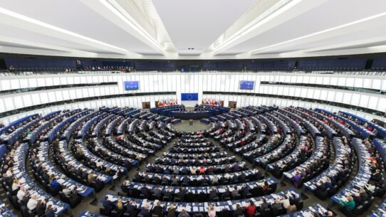 L'hémicycle du Parlement européen à Strasbourg en 2014.