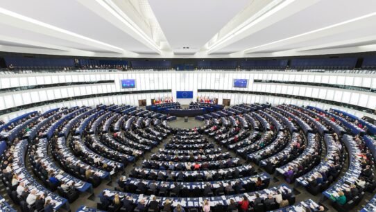 L'hémicycle du Parlement européen à Strasbourg en 2014.